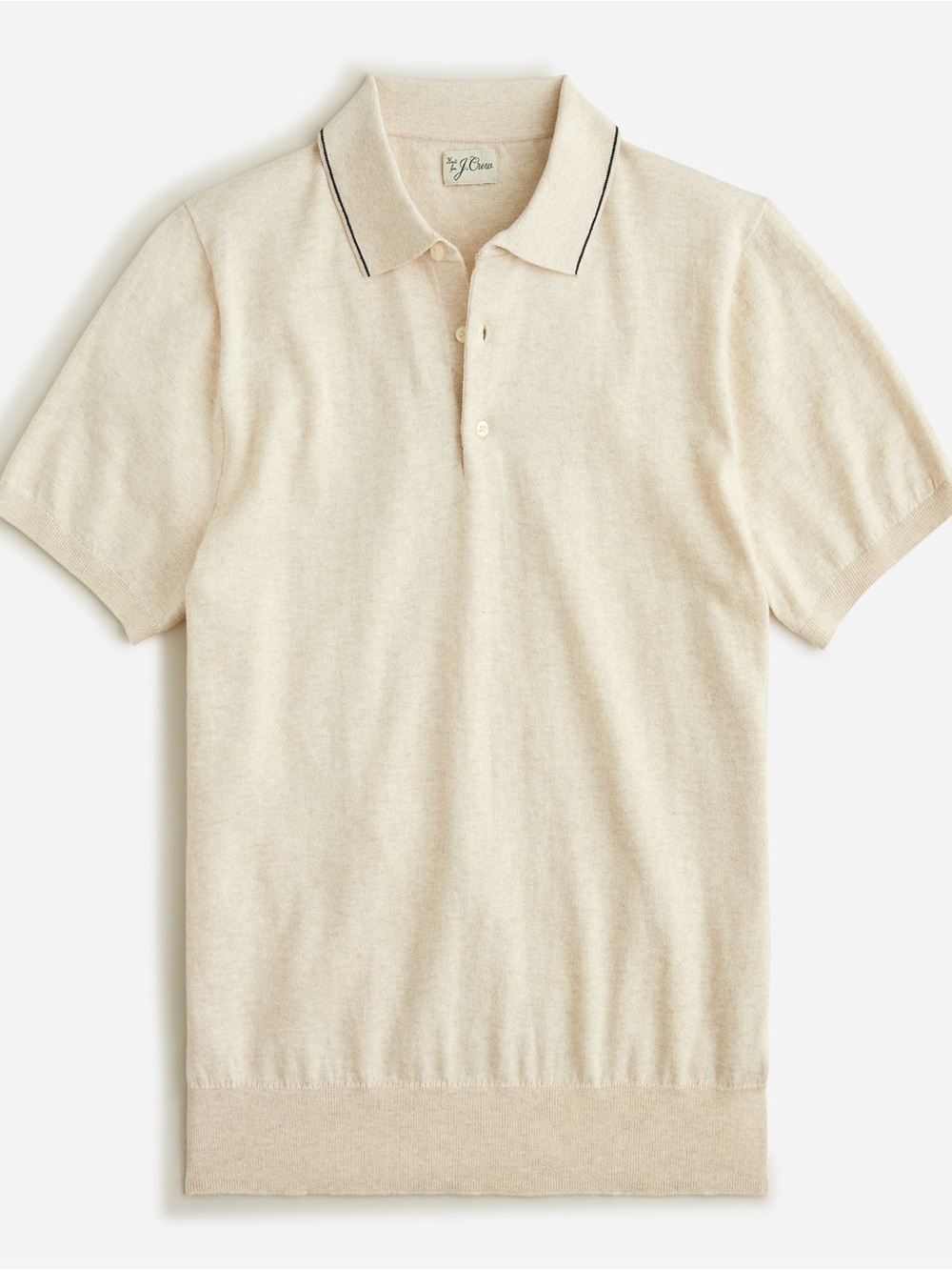 J.crew mens Short-sleeve heritage cotton tipped sweater-polo business casual